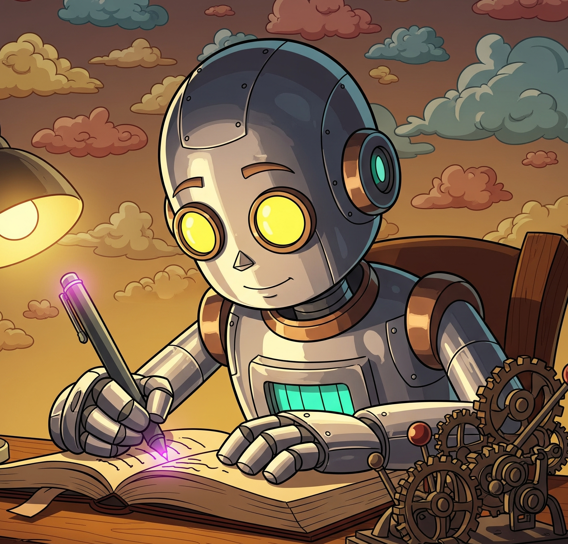 AI generating a book cover